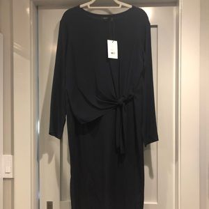 Theory navy silk dress size 4- NWT!